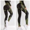 Size L 3 PCS Seamless Women Yoga Sets Female Running Fitness Sport Gym suits Col.Camouflage