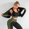 Size L 3 PCS Seamless Women Yoga Sets Female Running Fitness Sport Gym suits Col.Camouflage