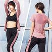 Size S   5PCS Yoga Gym Crop Top Compression Workout Athletic Short Long Sleeve Coat Pants