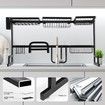 Multifunctional Kitchen Over Sink Dish Drying Rack Stainless Steel Storage Shelf Organiser