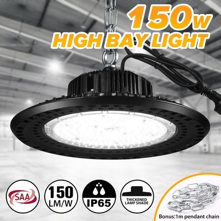 150W UFO LED High Bay Light 22500LM 5000K Aluminium Thickened Lamp Cover