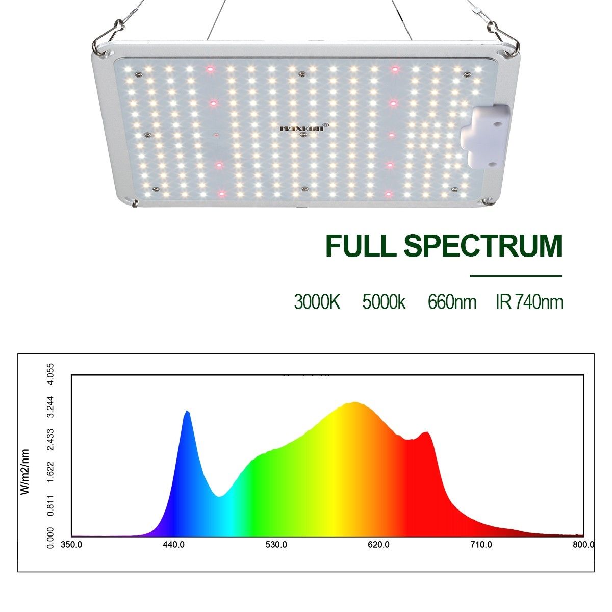 1000W Full Spectrum LED Plant Grow Light Samsung LM301B Growing Lamp ...