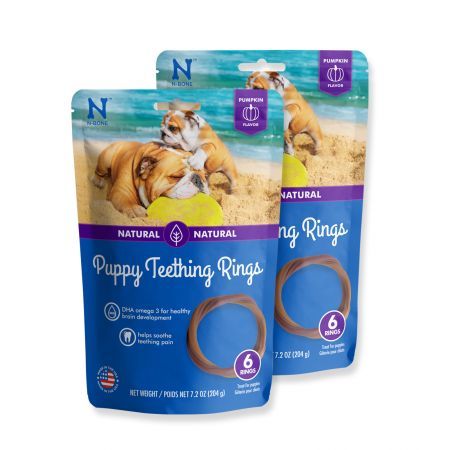 Flavored Teething Rings 2X N-Bone Puppy Teething Ring Pumpkin Flavor 6 pack