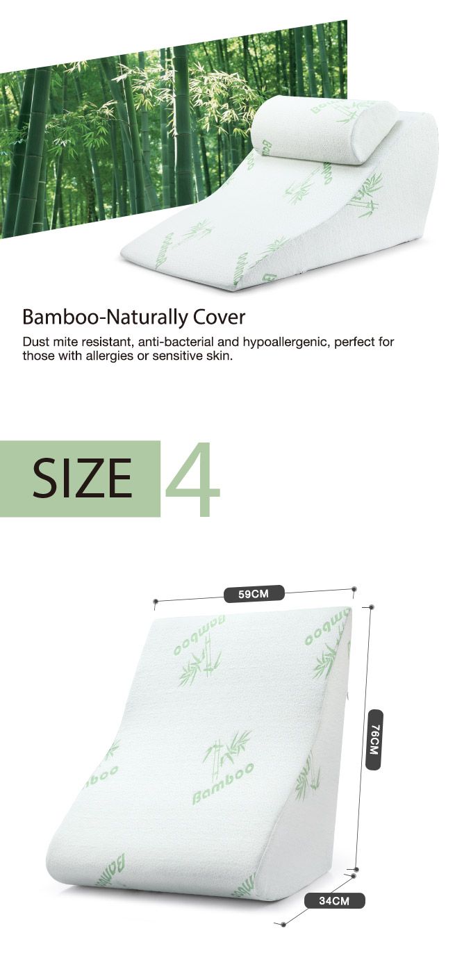 Luxdream 3 Pcs Foam Bed Wedge Pillow Headrest Leg Elevation Pillow