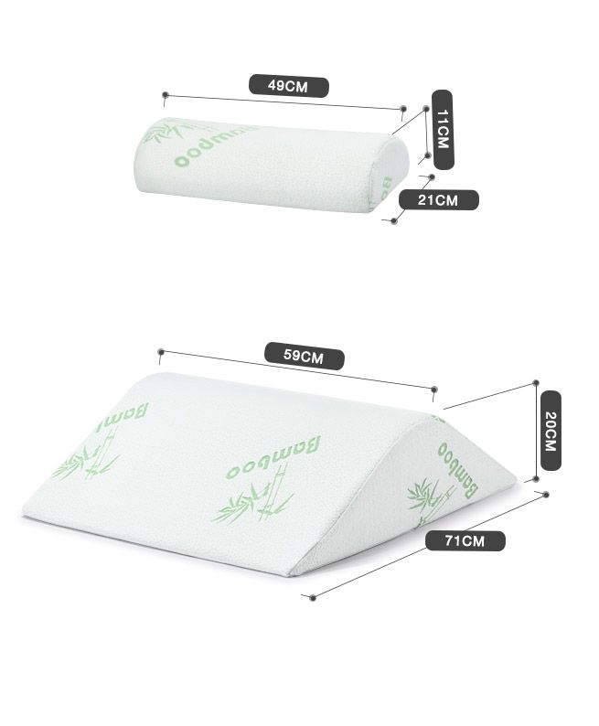 Luxdream 3 Pcs Foam Bed Wedge Pillow Headrest Leg Elevation Pillow