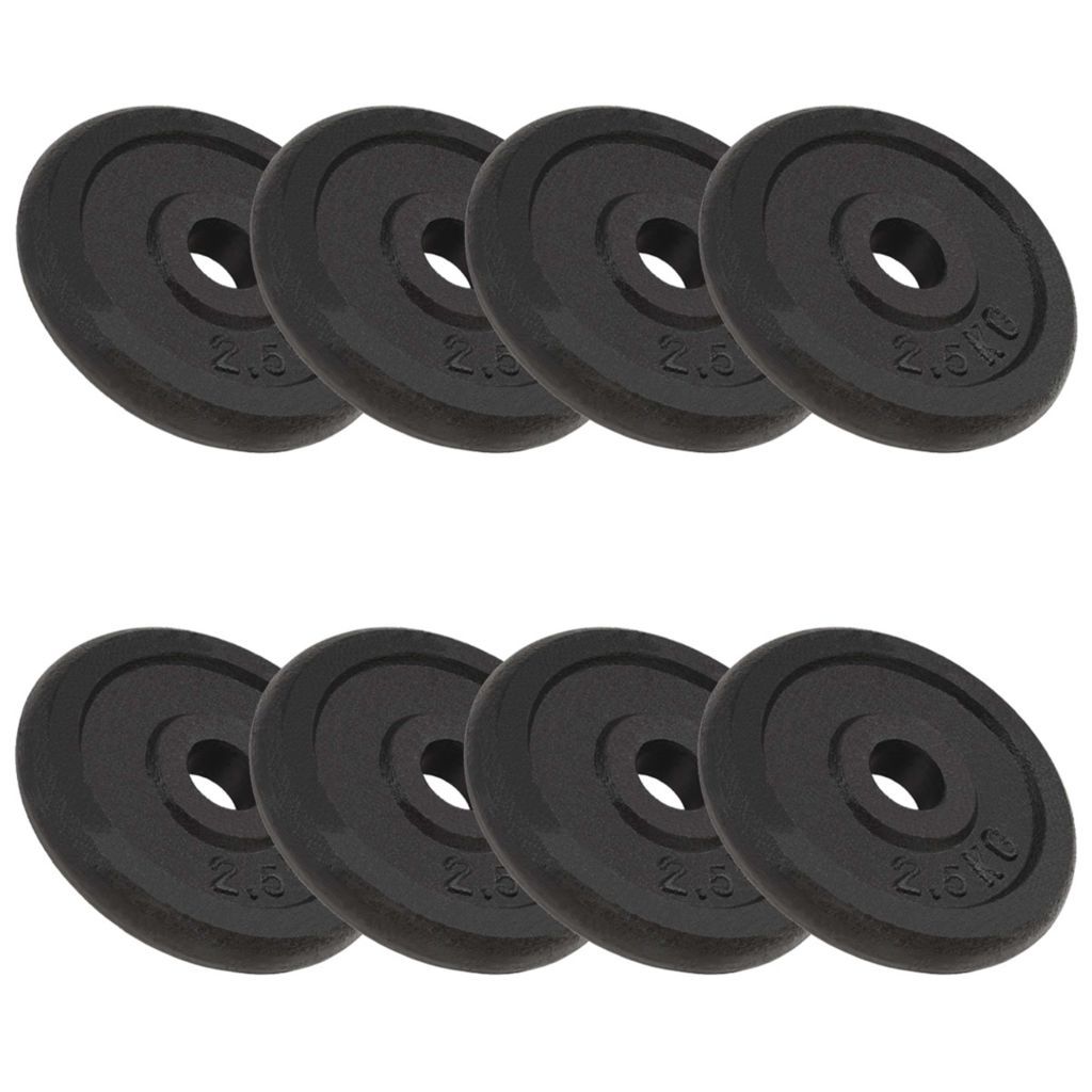 Weight Plates 8 pcs 20 kg Cast Iron