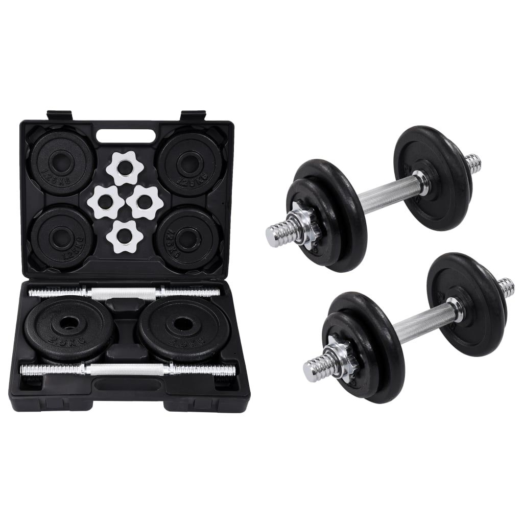 15 Piece Dumbbell set 20 kg Cast Iron