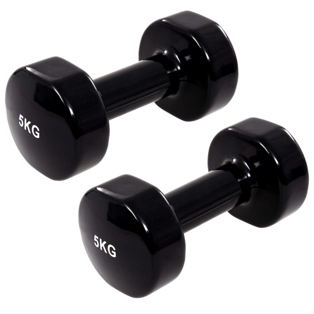 Dumbbell 2 pcs 10 kg Cast Iron Black