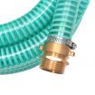 Suction Hose with Brass Connectors 3 m 25 mm Green