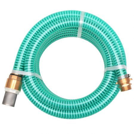 Suction Hose with Brass Connectors 4 m 25 mm Green