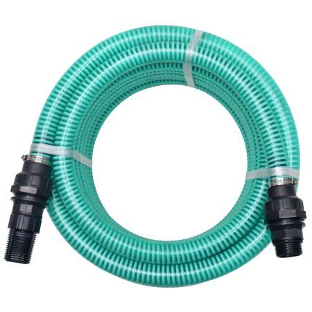 Suction Hose with Connectors 10 m 22 mm Green