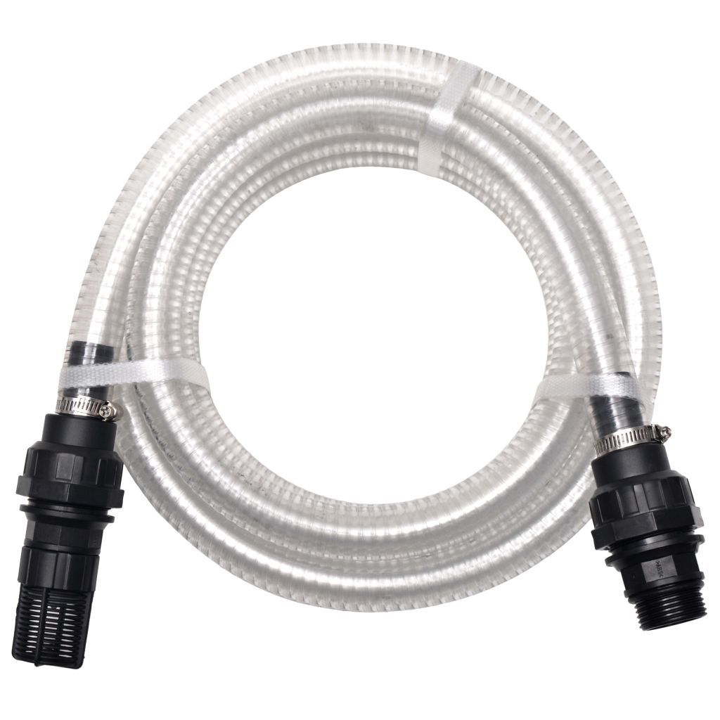 Suction Hose with Connectors 4 m 22 mm White