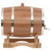 Wine Barrel with Tap Solid Oak Wood 12 L