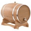 Wine Barrel with Tap Solid Oak Wood 35 L