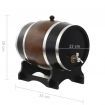 Wine Barrel with Tap Solid Pinewood 12 L