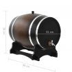 Wine Barrel with Tap Solid Pinewood 35 L