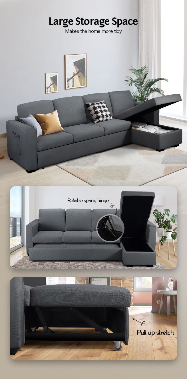 4 seater sofa bed with chaise