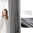 2X Blockout Curtains Thermal Blackout Curtains Eyelet Pure Fabric Pair - Grey