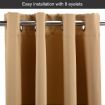 2X Blockout Curtains Thermal Blackout Curtains Eyelet Pure Fabric Pair - Yellow