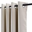 2X Blockout Curtains Blackout Curtains Thermal Eyelet Pure Fabric Pair - Beige