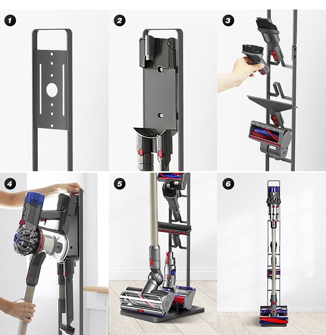New Freestanding Dyson Cordless Vacuum Cleaner Metal Stand Rack Hook V6