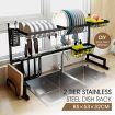 Multifunctional Kitchen Over Sink Dish Drying Rack Stainless Steel Storage Shelf Organiser