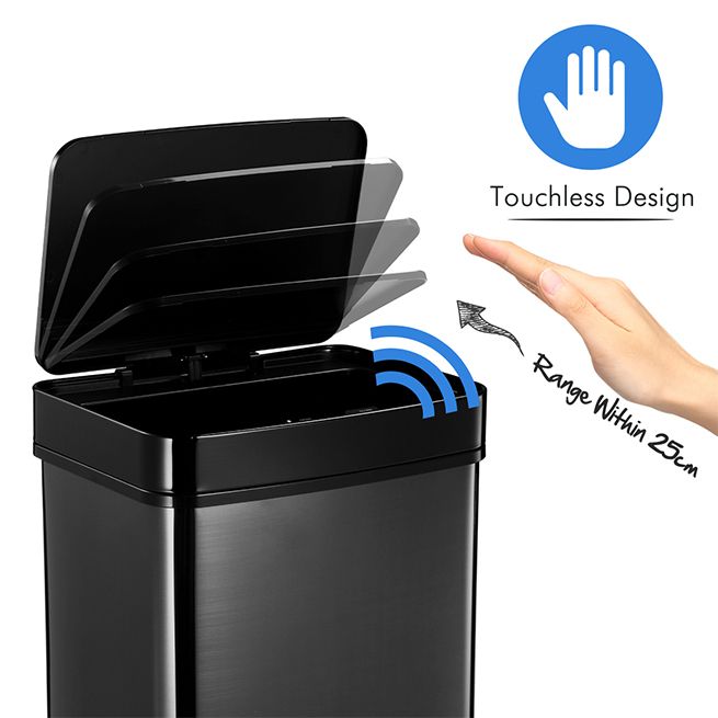 60L Sensor Bin Automatic Trash Can Touchfree Kitchen Garbage Bin