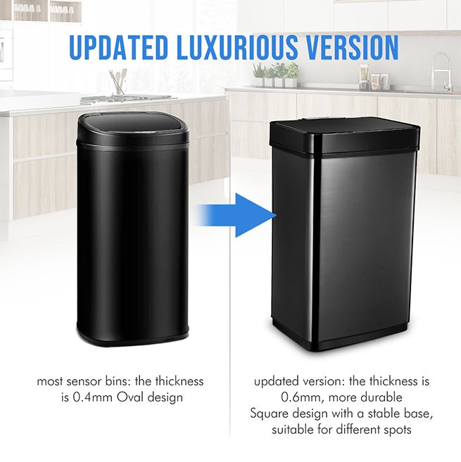 60L Sensor Bin Automatic Trash Can Touchfree Kitchen Garbage Bin