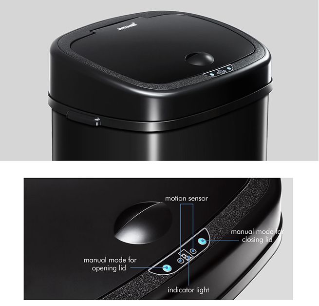 58L Sensor Bin Automatic Trash Can Touch-free Kitchen Garbage Bin