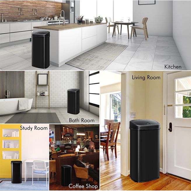 58L Sensor Bin Automatic Trash Can Touch-free Kitchen Garbage Bin