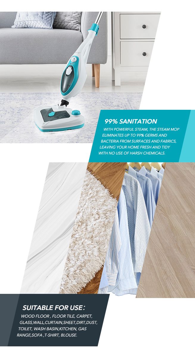 Maxkon 13in1 Steam Mop Cleaner MultiPurpose Handheld Steamer Floor