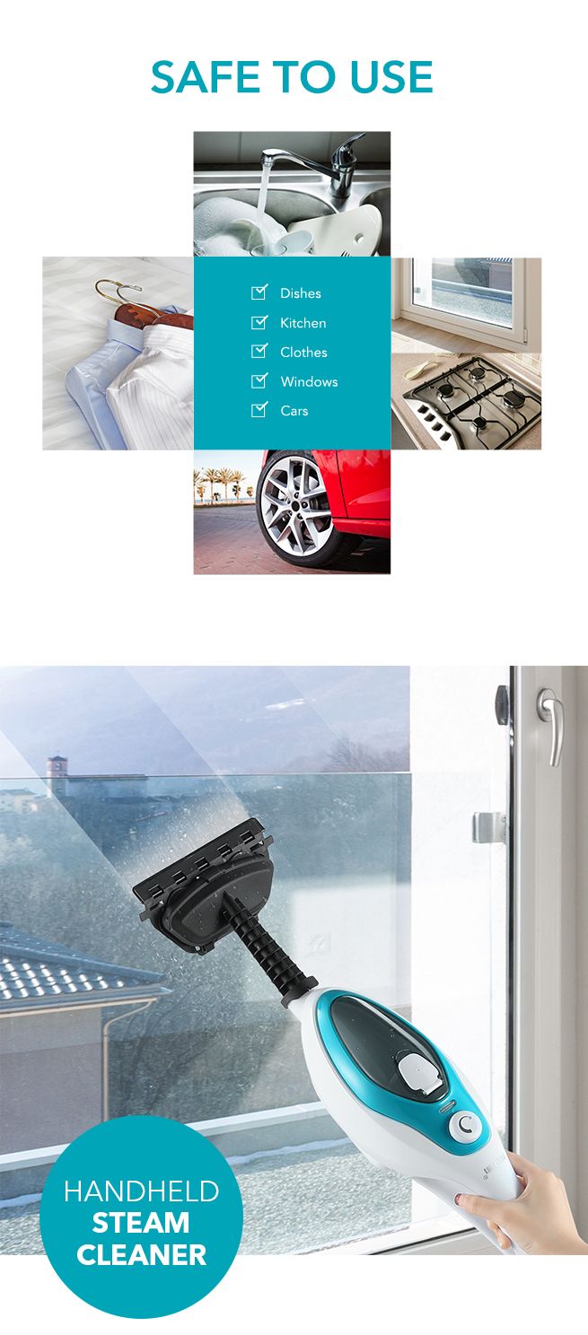 Maxkon 13in1 Steam Mop Cleaner MultiPurpose Handheld Steamer Floor