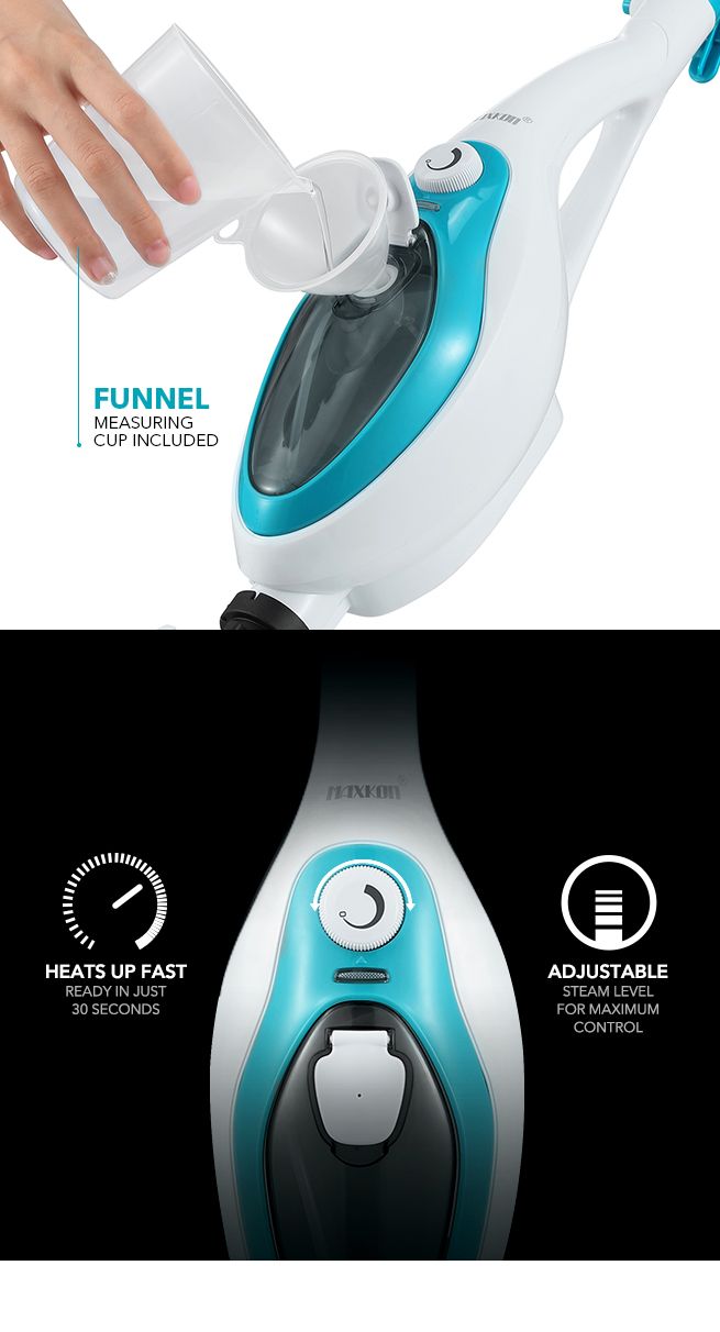 Maxkon 13in1 Steam Mop Cleaner MultiPurpose Handheld Steamer Floor