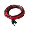 2Pcs 10M Black+Red Solar Panel Extension Cable Wire MC4 Connector