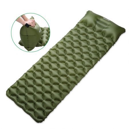 NACATIN LY - 75 Air Mattress Water Toy Inflatable Portable Sleeping Pad Bed Integral Pillow Manual Air Pump Camping Nap