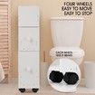 Wheeled Bathroom Cabinet Storage Drawer Organiser Toilet Caddy Tissue Box Holder