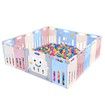 Baby Playpen Enclosure Barrier Fence Play Room Yard Safety Gate Toddler Activity Centre Elephant Design 18 Panels