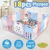 Baby Playpen Enclosure Barrier Fence Play Room Yard Safety Gate Toddler Activity Centre Elephant Design 18 Panels