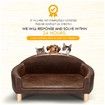 Dog Sofa Cat Couch Puppy Elevated Bed Doggy Soft Cushioned Lounge Chaise Pet Furniture PU Leather