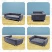 Dog Bed Puppy Sofa Cat Couch Doggy Lounge Soft Cushioned Chaise Pet Furniture Dark Grey XL