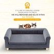 Dog Bed Puppy Sofa Cat Couch Doggy Lounge Soft Cushioned Chaise Pet Furniture Dark Grey XL