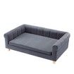 Dog Bed Puppy Sofa Cat Couch Doggy Lounge Soft Cushioned Chaise Pet Furniture Dark Grey XL