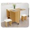 Multifunctional 5 Piece Foldable Dining Table and Chair Set Wooden Home Furniture