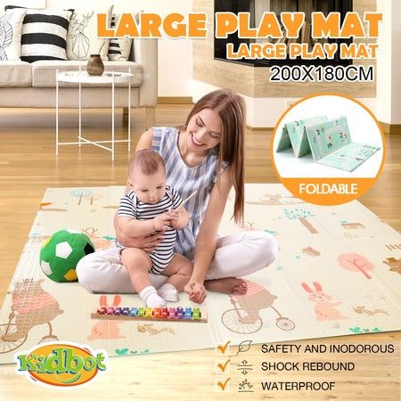 Baby Play Mat Reversible Kids Carpet Crawling Pad Rug Activity Gym Centre Waterproof 200cmx180cmx10mm