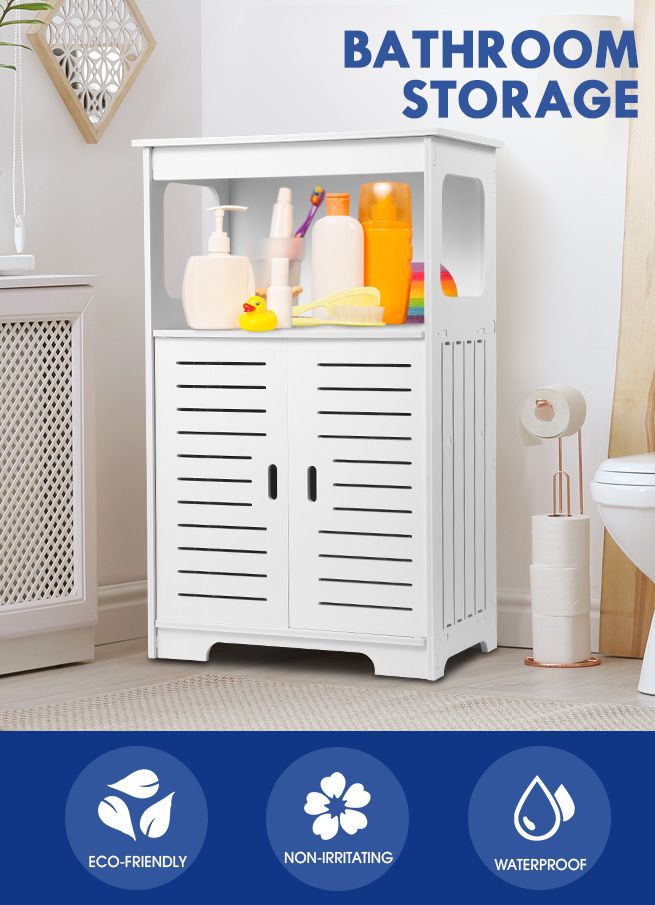 Freestanding Bathroom Cabinet Storage Shelf Organiser Stand Waterproof Cupboard | Crazy Sales