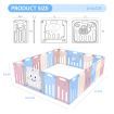 Baby Playpen Enclosure Play Room Yard Barrier Fence Toddler Safety Gate Activity Centre Elephant Design 20 Panels