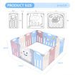 Baby Fence Room Playpen Safety Gate Barrier Enclosure Activity Centre Toddler Play Yard Elephant Design 14 Panels