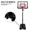 Genki Adjustable 2.1-2.6m Portable Basketball Hoop Stand System Backboard Rim