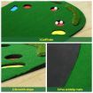 Home Golf Putting Mat Putting Green with Slope Golf Training Course-Artificial Grass Surface