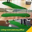 Home Golf Putting Mat Putting Green with Slope Golf Training Course-Artificial Grass Surface